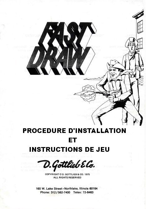 Manuel instruction FAST DRAW 1975 FR